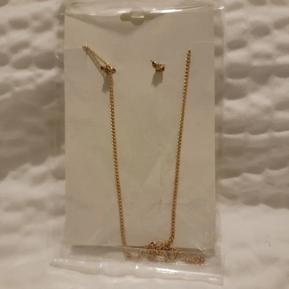 Fashion Jewelry Girls Multicolor Unicorn Charm Necklace With Earring Set